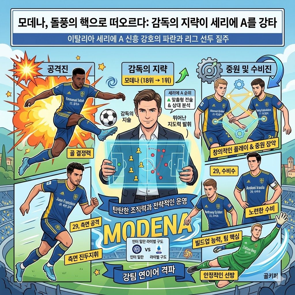모데나 돌풍! 세리에A 판도를 뒤흔들다